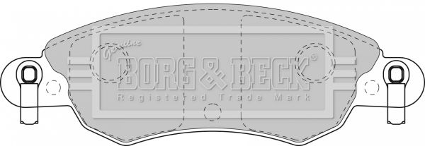 BORG & BECK Комплект тормозных колодок, дисковый тормоз BBP1709
